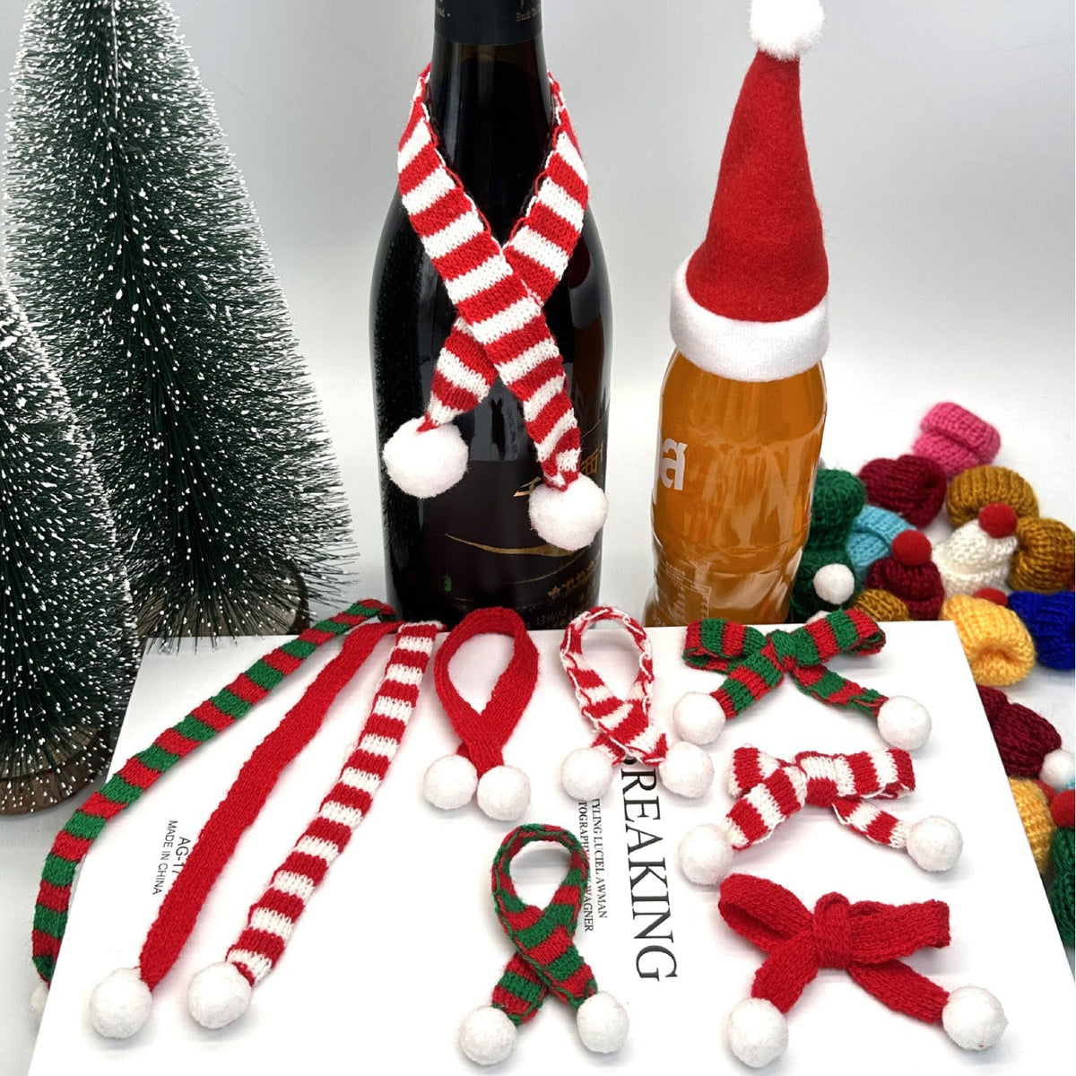 Mini Christmas scarf hat doll decoration by My Store