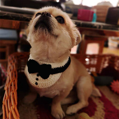 Cat knitted gentleman scarf collar with magician hat costume accessory