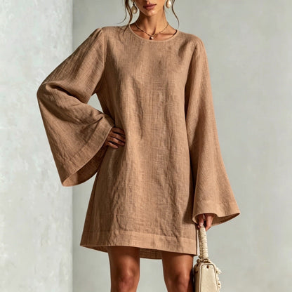 Stylish casual round-neck elegant women's dress by My Store