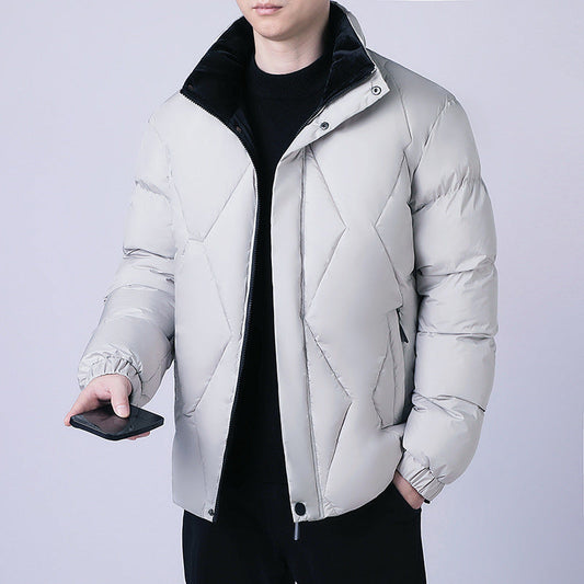 Mens Winter Cotton-Padded, Thickened, And Warm Fashion Jacket
