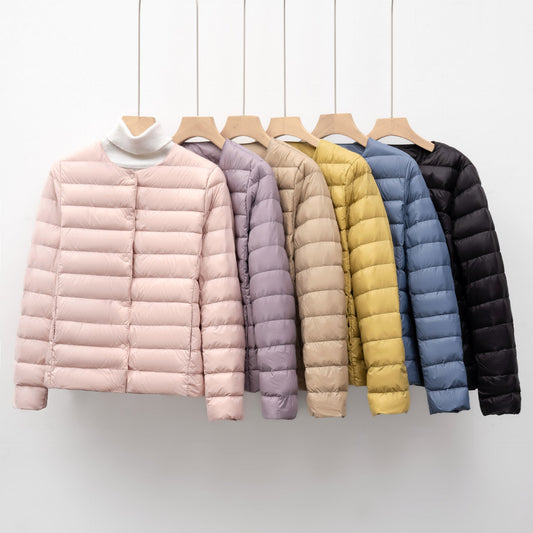 Women's lightweight white duck down jacket by My Store