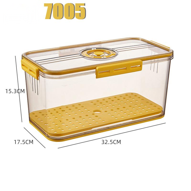 Transparent PET refrigerator storage box for organizing food and containers