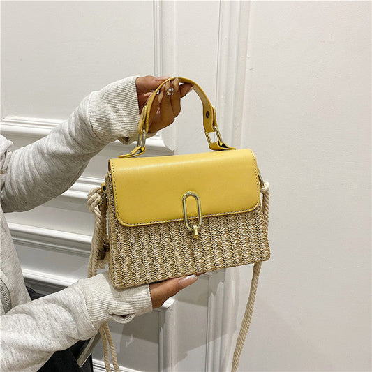 Western style woven one-shoulder handbag in a versatile design