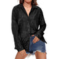 Black sequin party top by BACKUPMYFILESNOW® featuring glamorous, shimmering fabric and a stylish, fashionable design.