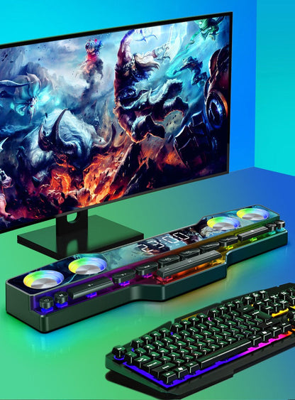 Bluetooth speaker desktop stereo for esports gaming computer setup