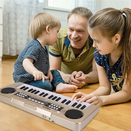 GBruno 37-key digital electronic keyboard and electric piano with microphone, suitable for kids learning music, ages 3 to 10.