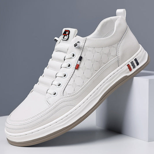 Men's lightweight breathable casual skateboard shoes in a thin, low-profile design