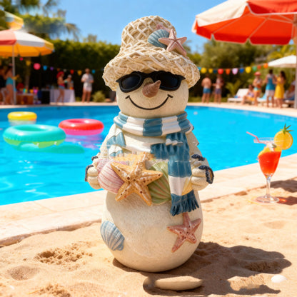 Christmas HAILANG beach snowman decorations with festive seaside-themed design