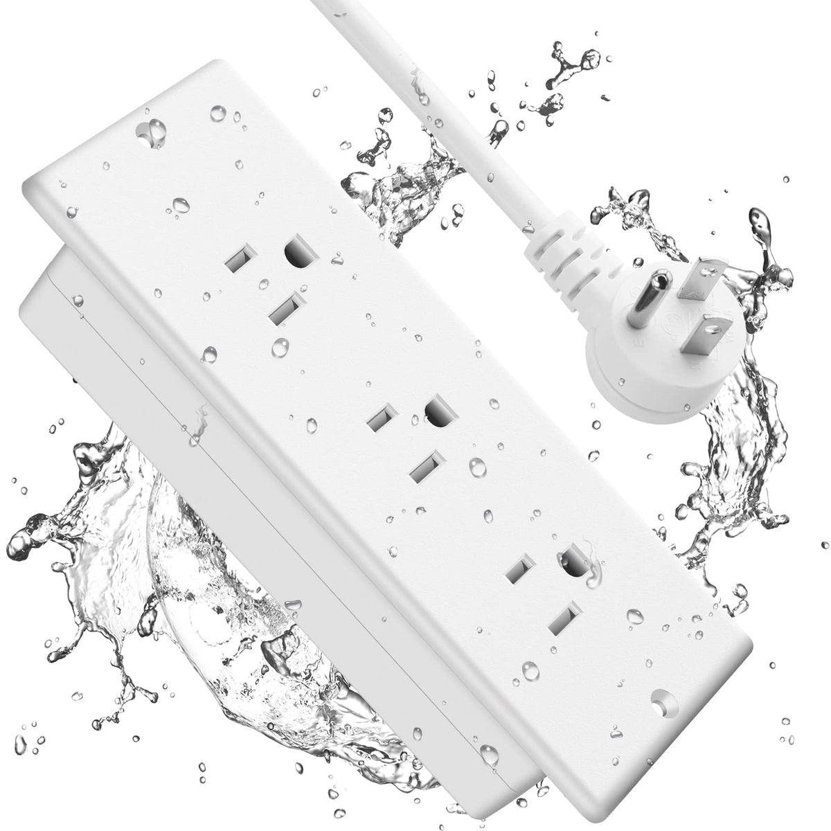 Safeguard Recessed Power Strip with Waterproof Design