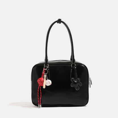 Women's large-capacity commuter tote shoulder bag, spacious design with comfortable shoulder straps