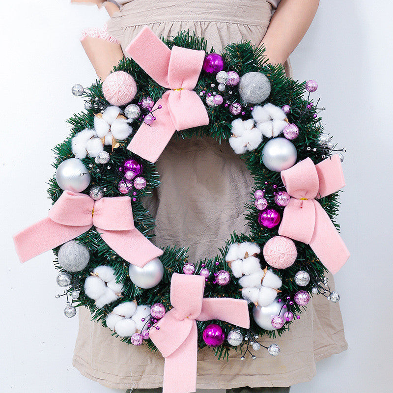 Imitation cotton garland wall hanging decoration in a natural woven design