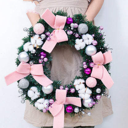 Imitation cotton garland wall hanging decoration in a natural woven design