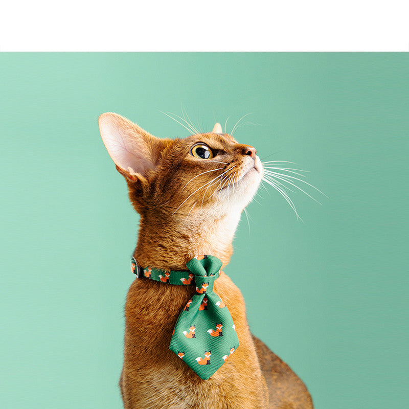 Adjustable dog collar with gentleman tie accessory, black and white pet neckwear My Store