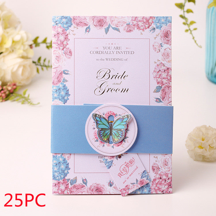 Creative wedding invitation card with elegant decorative design and detailed wedding stationery elements