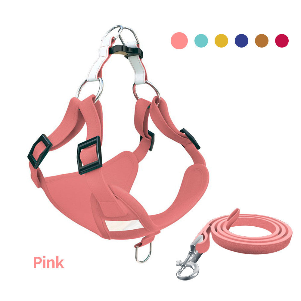 Reflective pet dog harness and leash vest type set from My Store