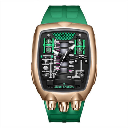 Engine Movement Mens Watch Brand Quartz Watch Fashionable And Distinctive