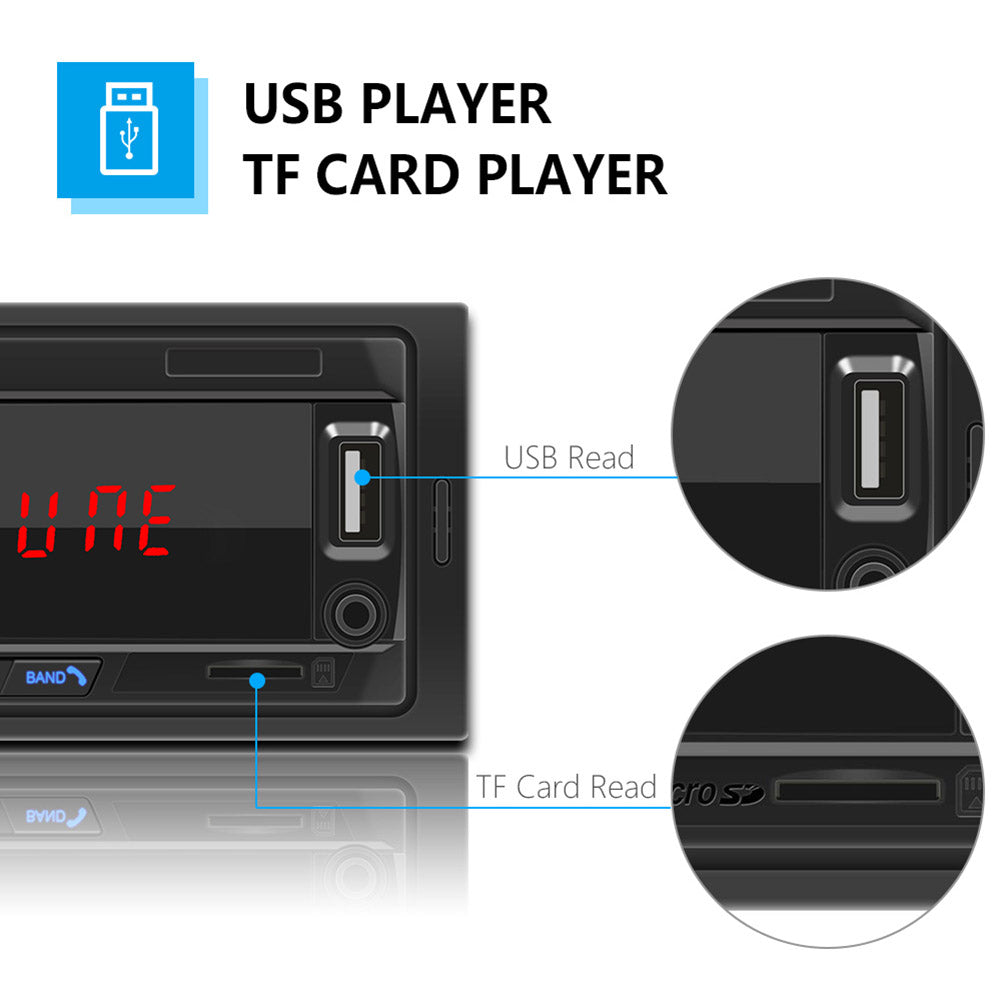 Car Bluetooth MP3 player and FM radio adapter for vehicle dashboard use