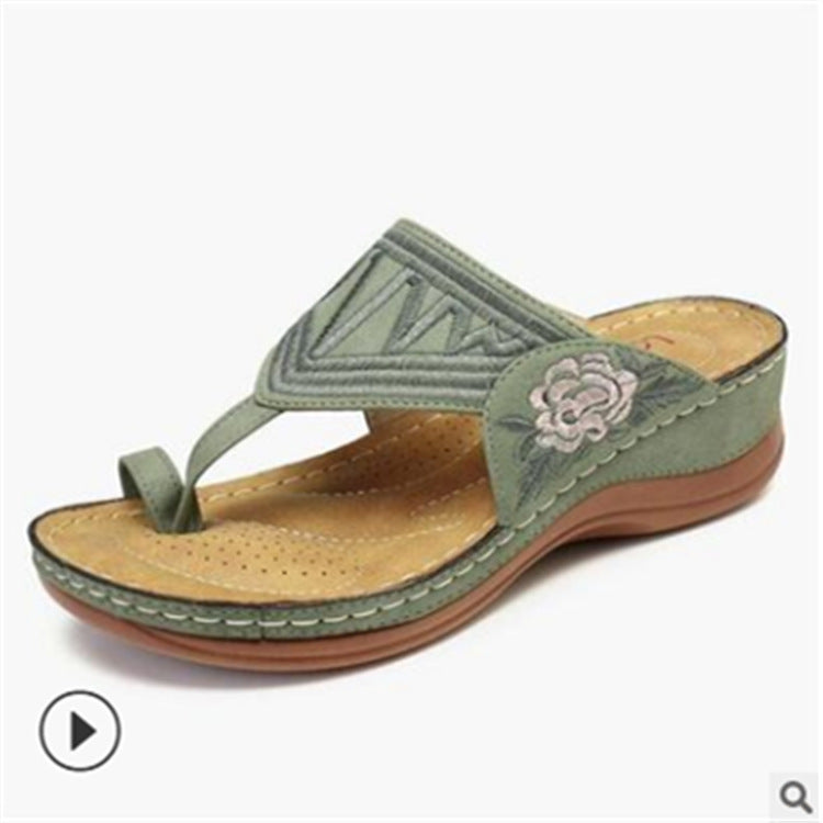 Embroidered Flower Sandals and Breathable Slippers