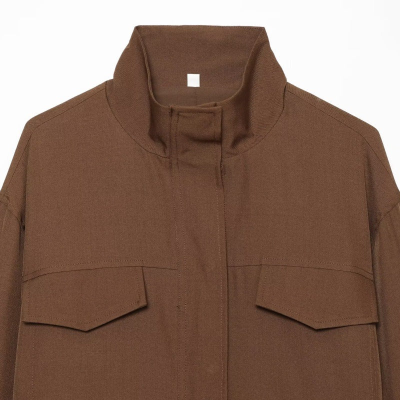 Women's casual jacket with chimney collar in a versatile design