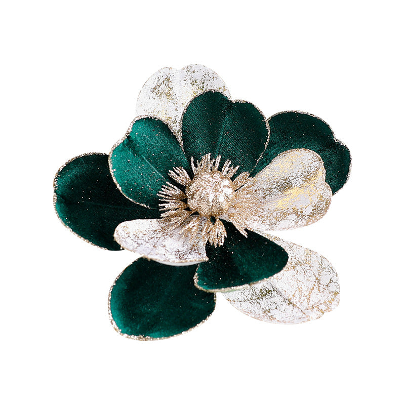 Christmas flower ornaments for festive Christmas tree decorations, featuring colorful floral designs