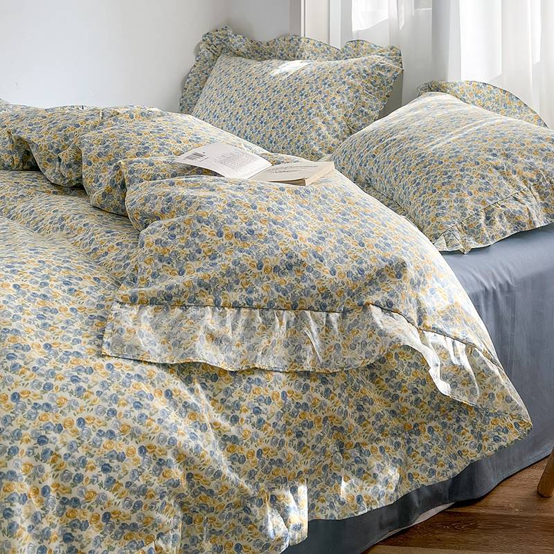 Broken Spring and Autumn Girl bedding set with sheet and quilt cover, three-piece design