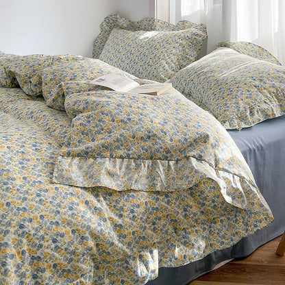 Broken Spring and Autumn Girl bedding set with sheet and quilt cover, three-piece design