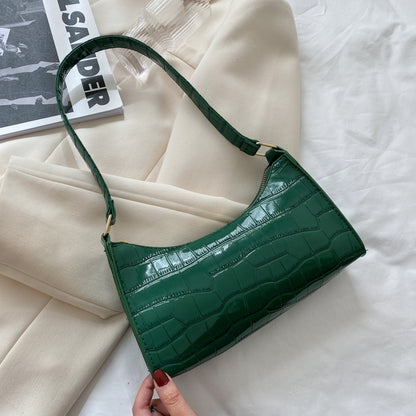 Women's small shoulder and underarm bag by BACKUPMYFILESNOW®, featuring a simple design with a compact, lightweight style.