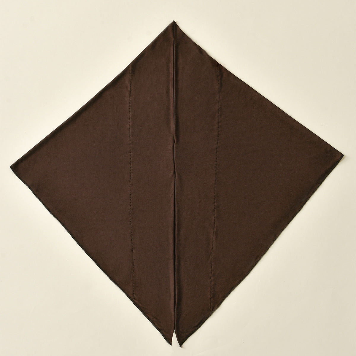 Women's versatile highly elastic soft ethnic headscarf, folded fabric accessory in a neutral tone