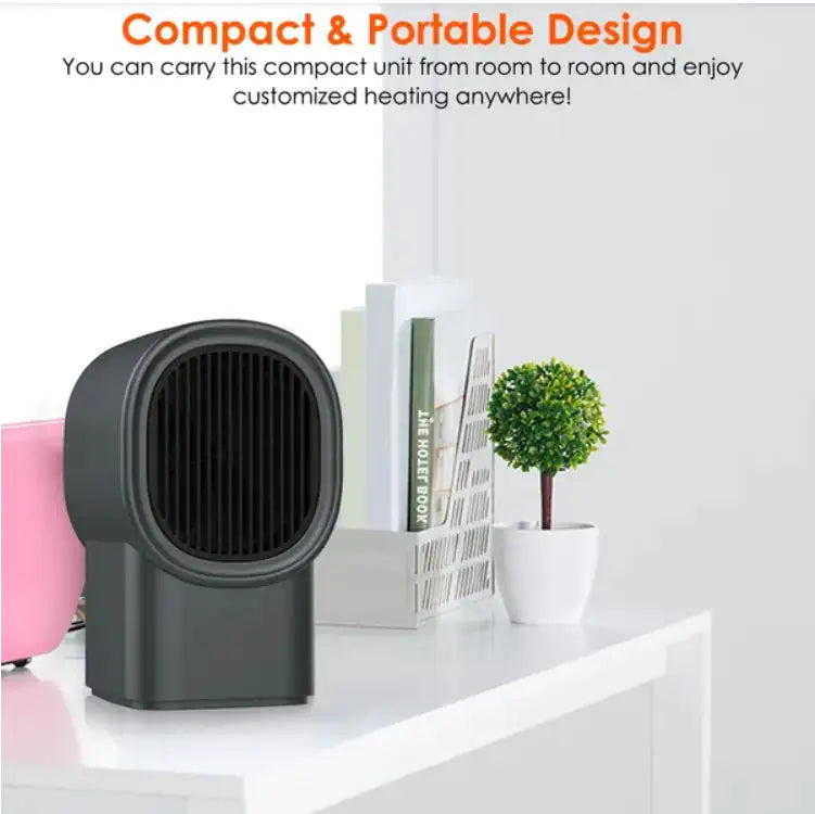500W Portable Electric Space Heater Mini Desktop Fan Heater Personal Small Space Heater For Home Office