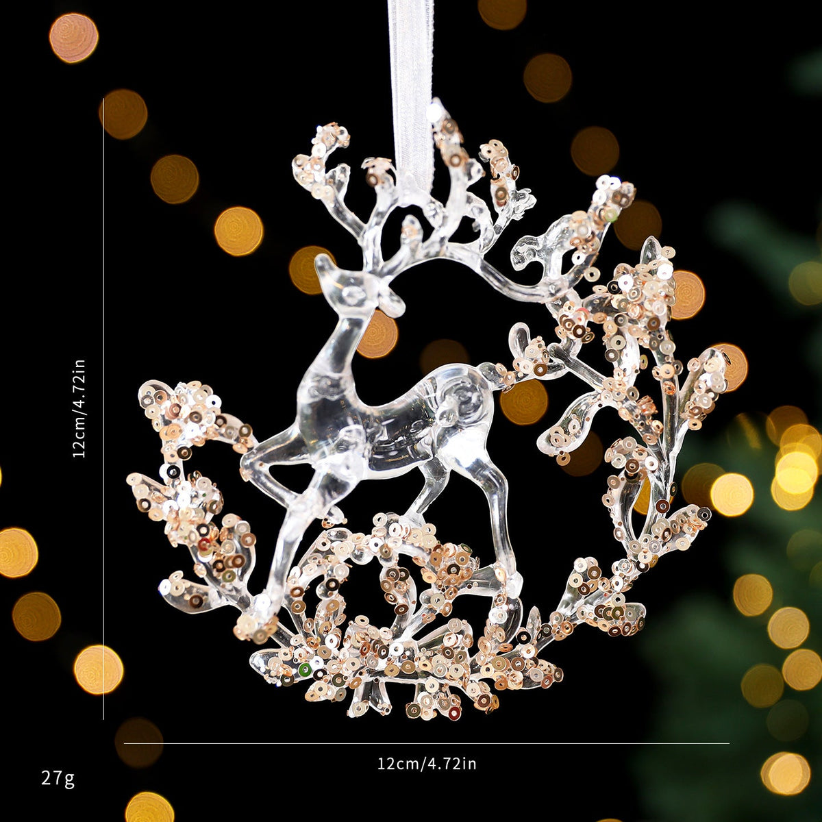 Christmas Decorations sequined acrylic pendant ornament in a festive hanging design