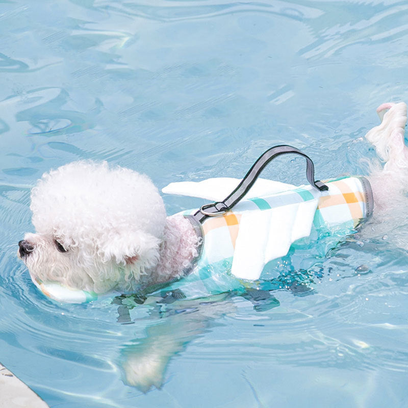 Small, medium, and large dog pet swimming life jacket by My Store in bright, adjustable design