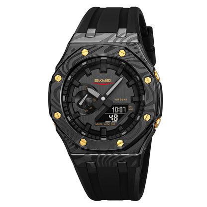 Men's multifunctional waterproof digital watch with clear display and durable design