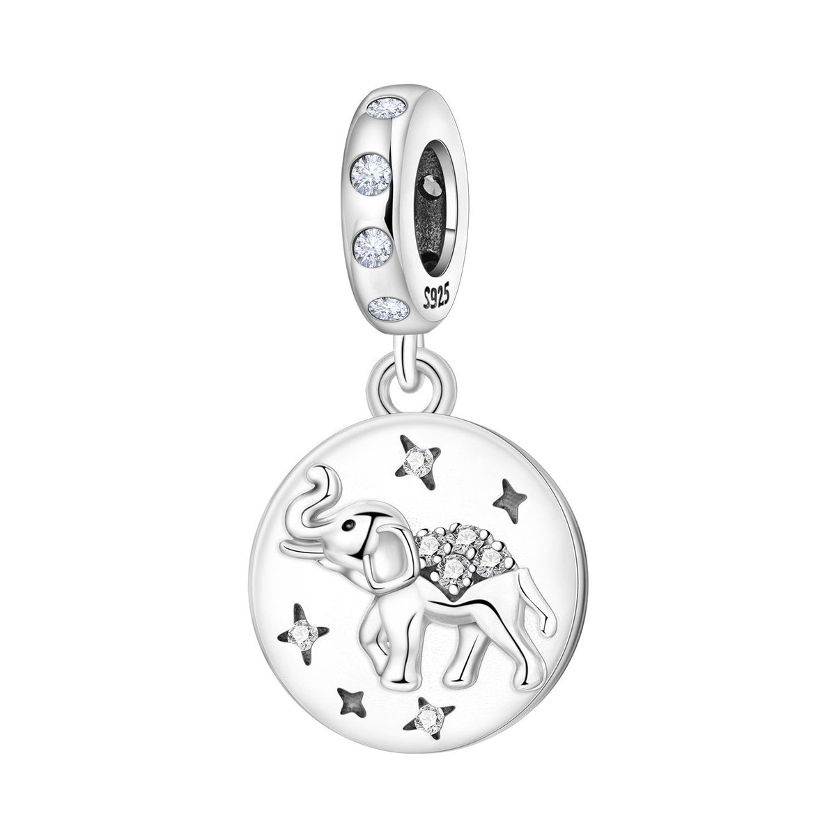 Cute elephant DIY bracelet beads assortment close-up