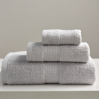 Minimalist square pure cotton bath towel set in a neutral style
