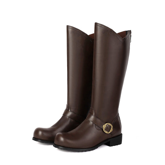 Retro Stage-performance men's leather boots in a classic vintage design