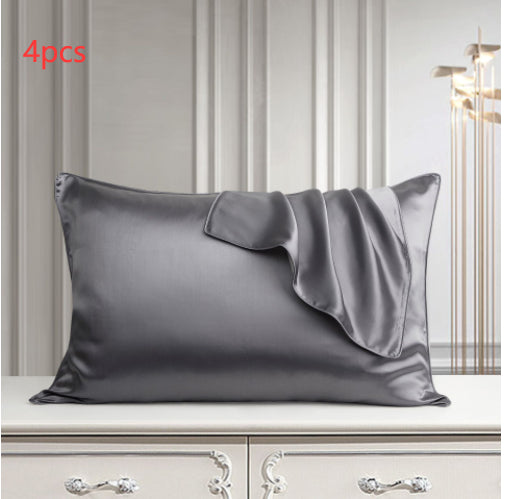 Pure silk pillowcase in a smooth, natural silk fabric close-up