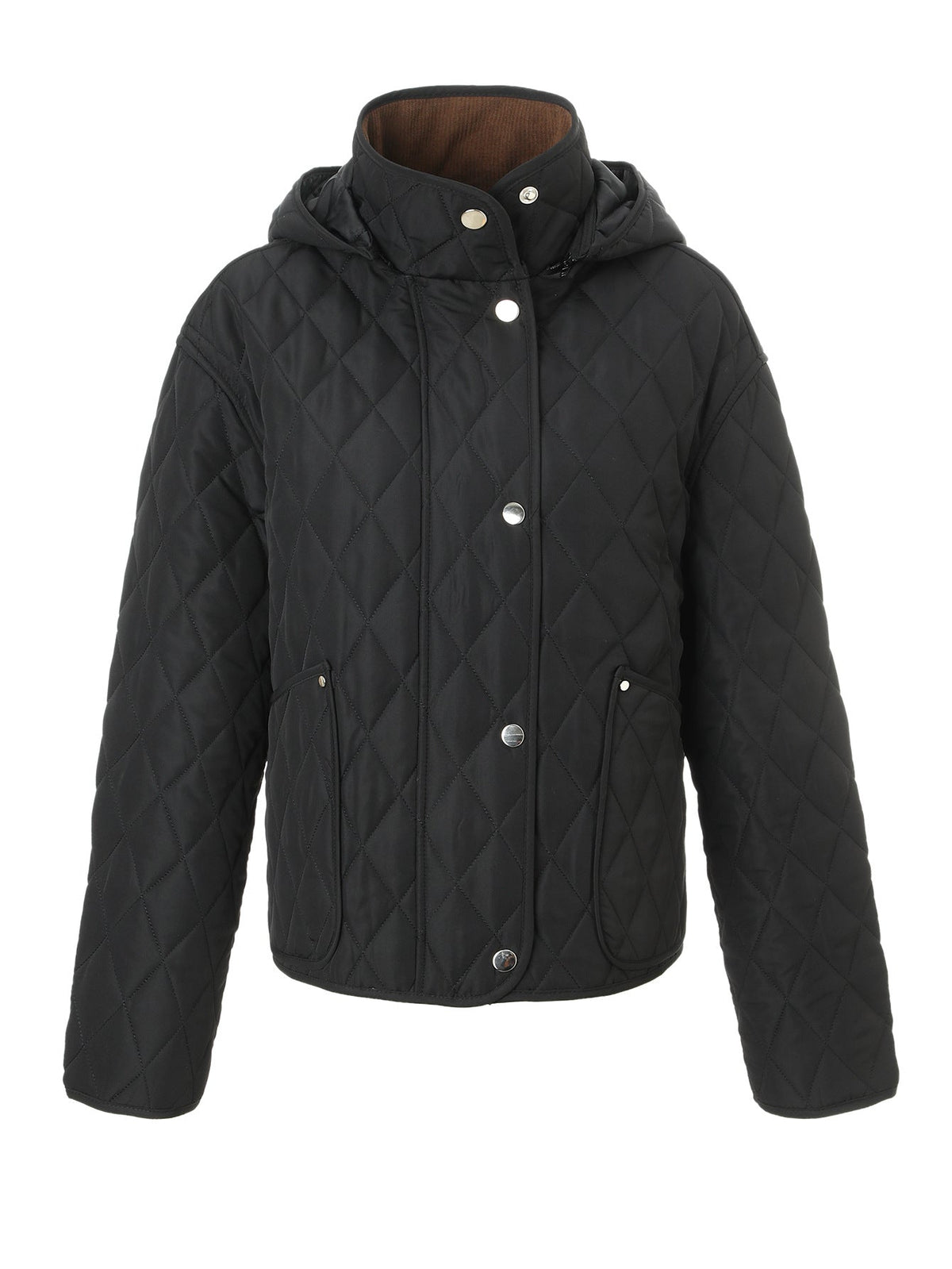 Women's short padded coat with detachable hood by My Store
