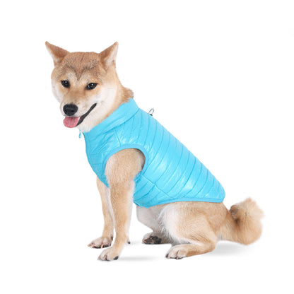 Autumn winter full nylon zipper puppy jacket in a warm, lightweight design