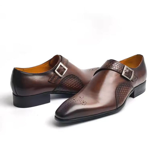 Men's leather casual business shoes for fashionable office footwear