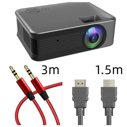 Portable small wireless high-definition compact projector for indoor and outdoor use, multi-function design