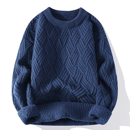 Men's thick autumn and winter sweater in a warm knit design