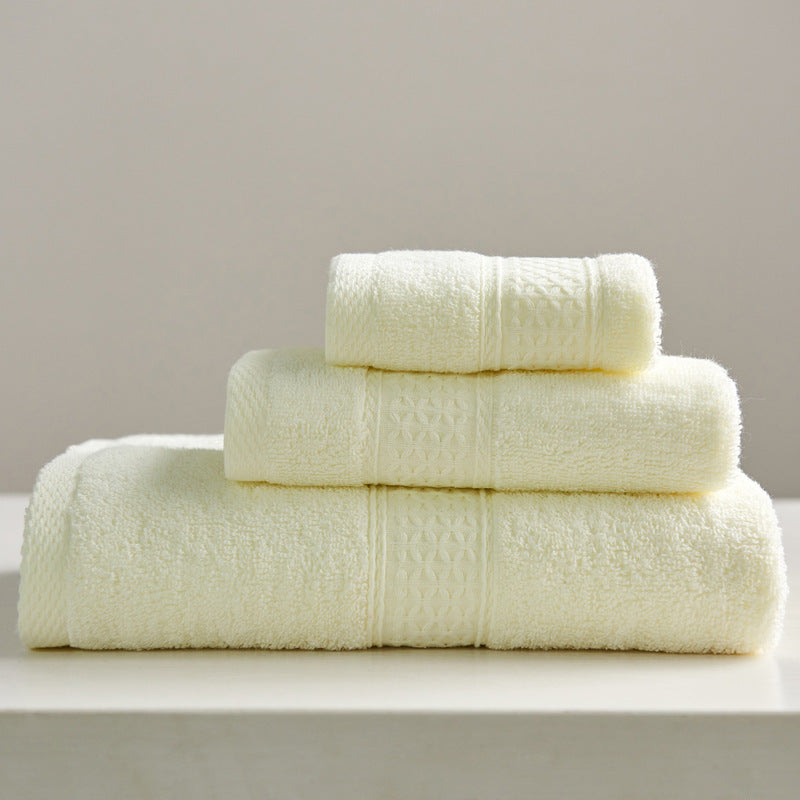 Minimalist square pure cotton bath towel set in soft, simple designs
