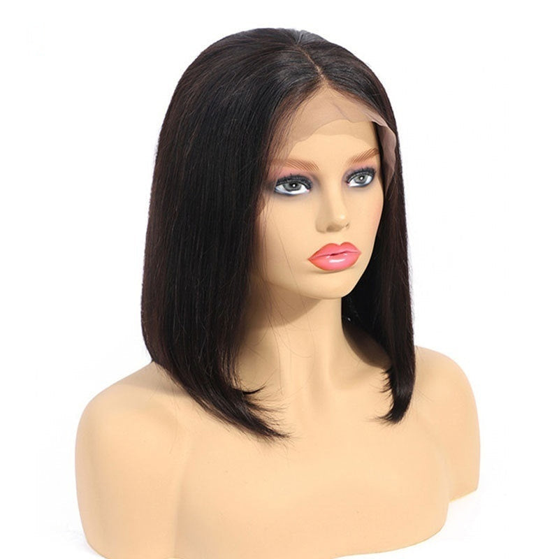 Women's real wig headgear displayed in a close-up view