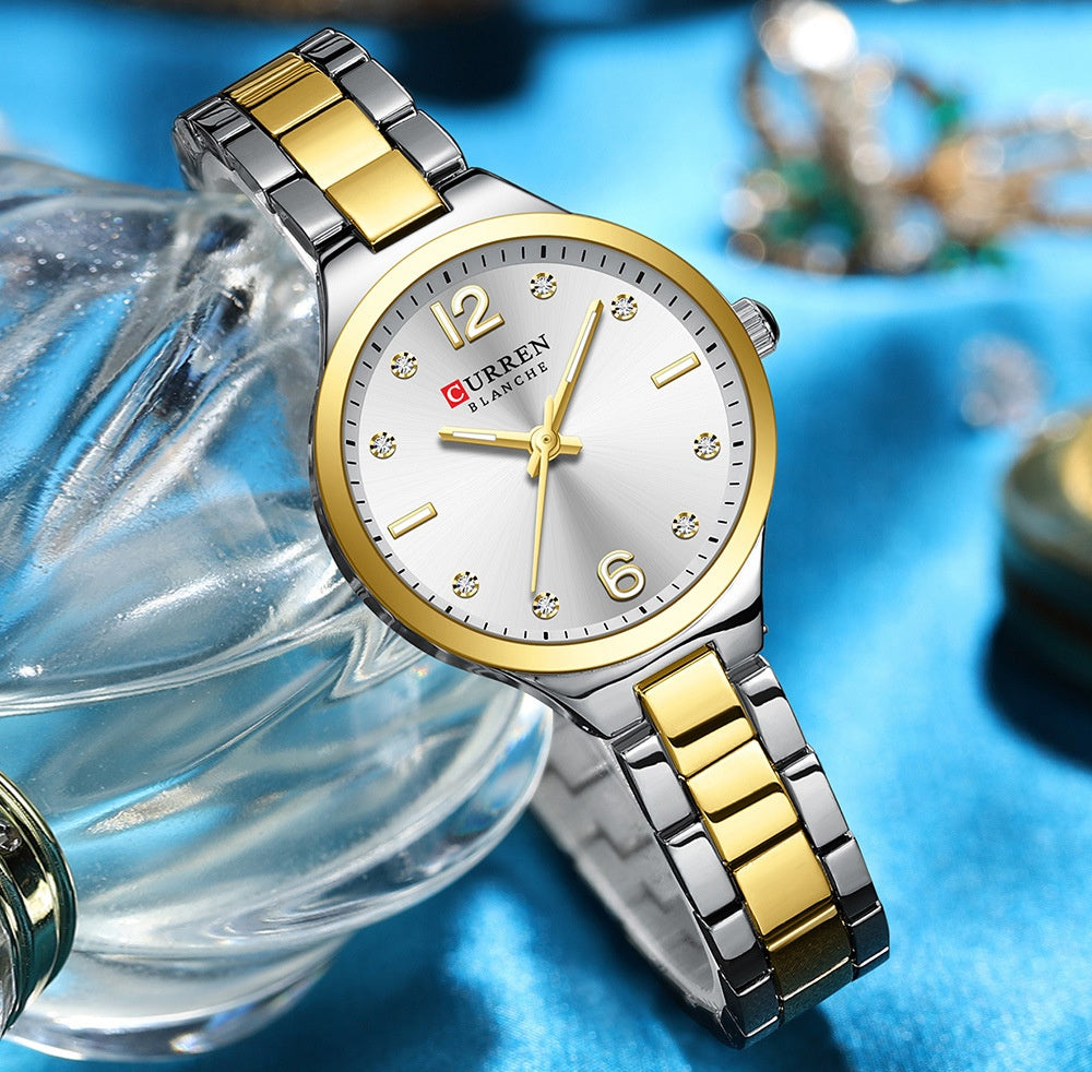Simple small dial waterproof quartz women's watch by My Store