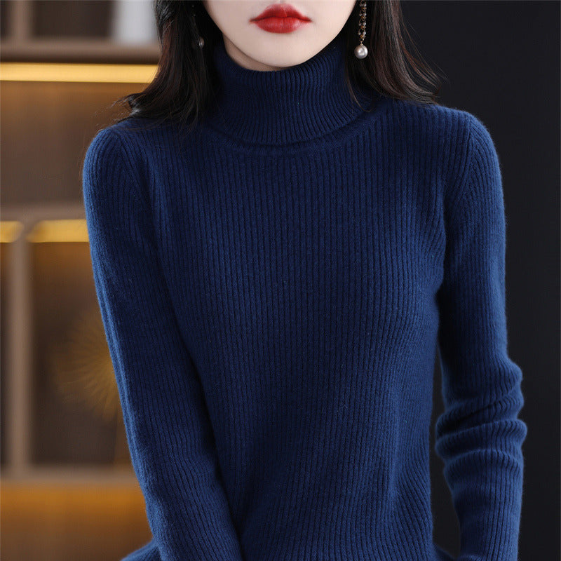 Women's fall winter turtleneck sweater by My Store in a cozy knit design