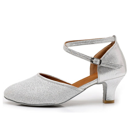 Women's Toe Holder Latin Dance Shoes Dance Soft Bottom Dance Shoe