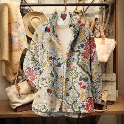 Women's 3D pattern flannel winter coat by My Store