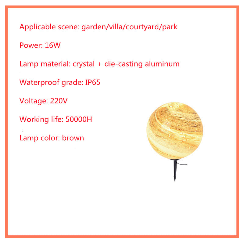 Solar lawn outdoor waterproof villa garden grass earth lamp with compact ground stake design