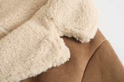 Luxe Suede & Fur Winter Coat
