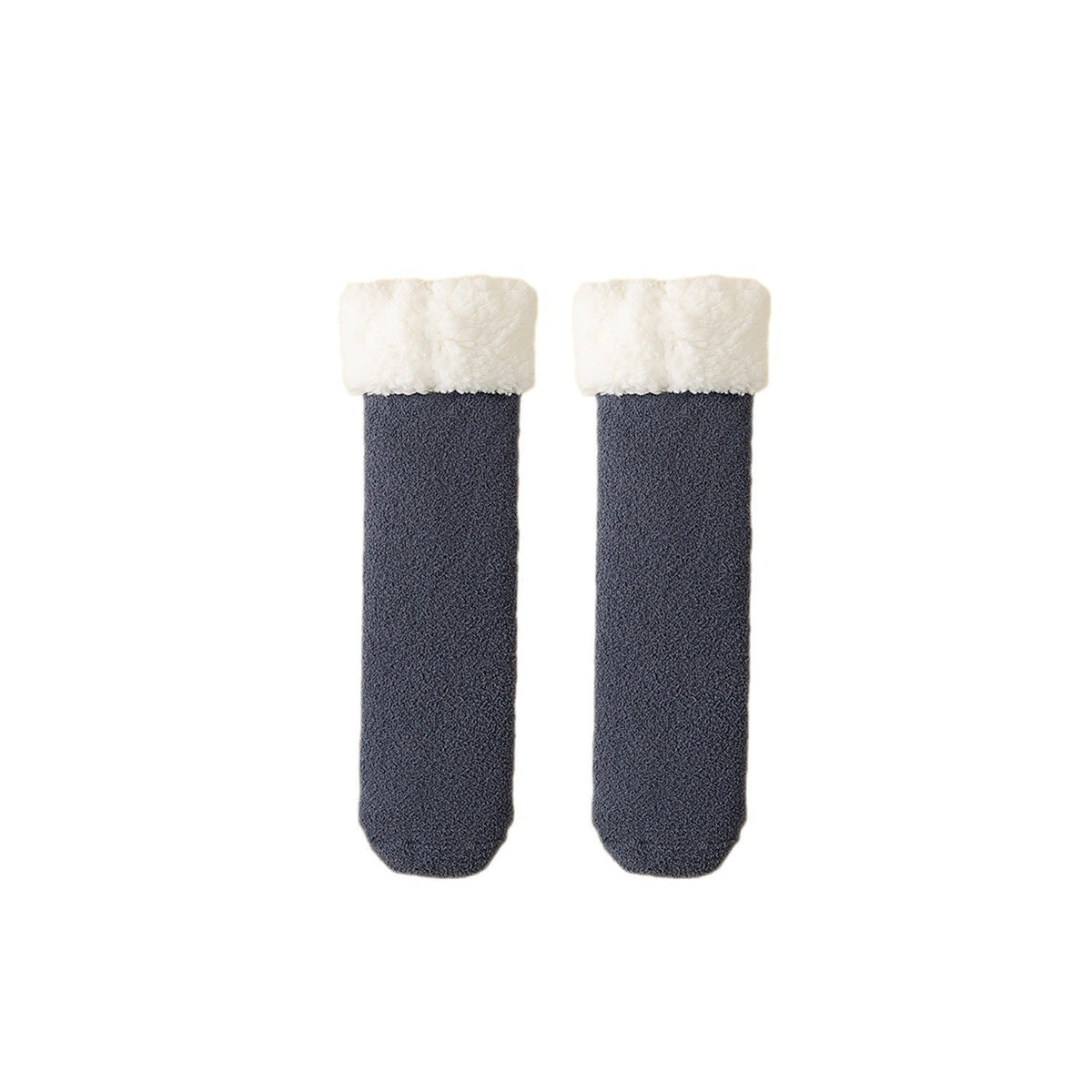 Winter warm electric heated socks, cold-proof foot warmers with soft insulated fabric in black and gray